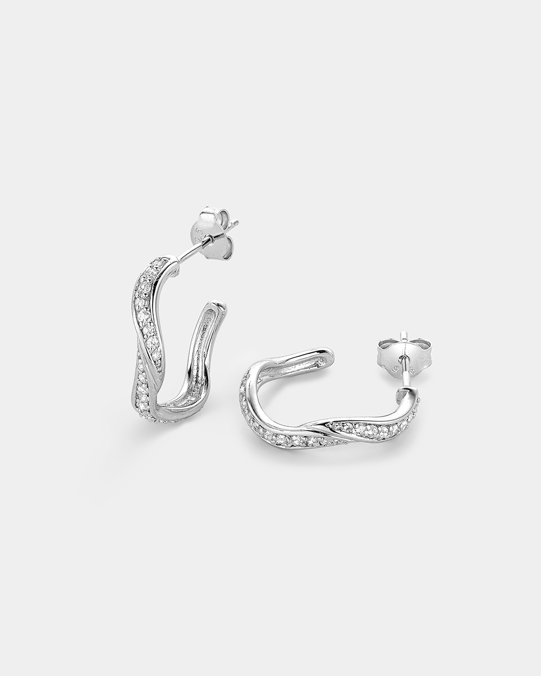 20172846213 Mini zircon hoops in Silver 925°