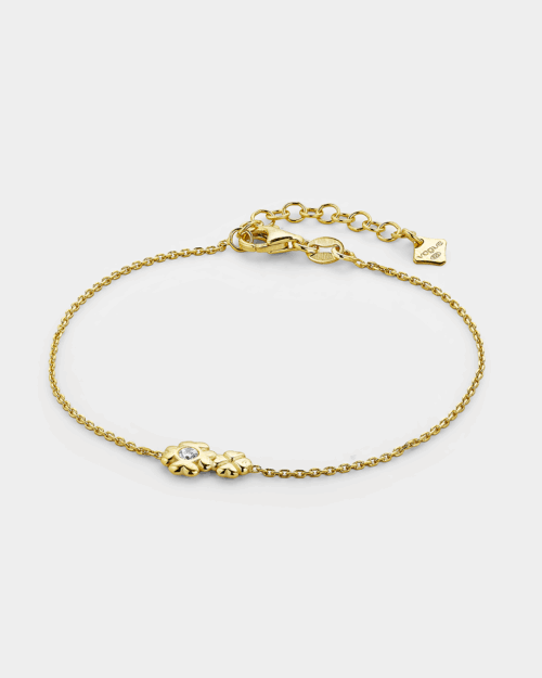 Bracelet with flowers in gold-plated Silver 925°