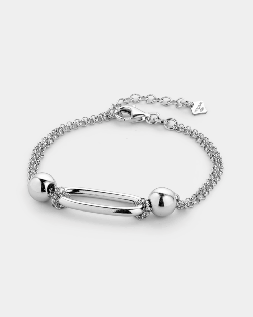 Bracelet with geometric bar in Silver 925°