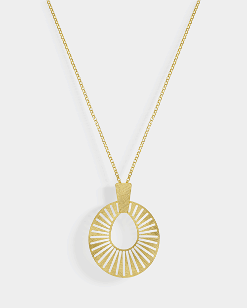 Necklace with cut-out design in gold-plated Silver 925°