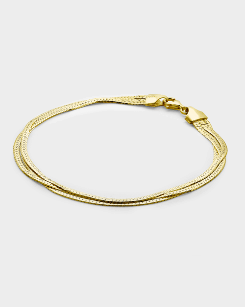 Snake chain bracelet in gold-plated Silver 925°