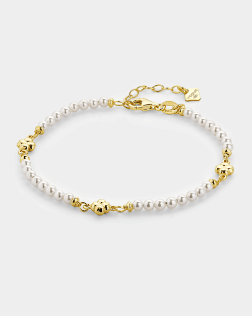 Pearl bracelet with gold-plated Silver  925° details