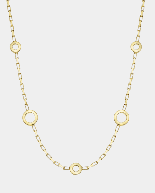 Necklace with circles in gold-plated Silver 925°