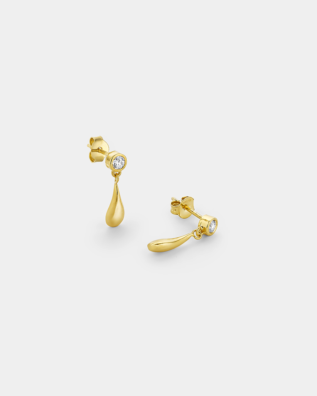 20171718211 Drop earrings in gold-plated Silver 925° with zircon