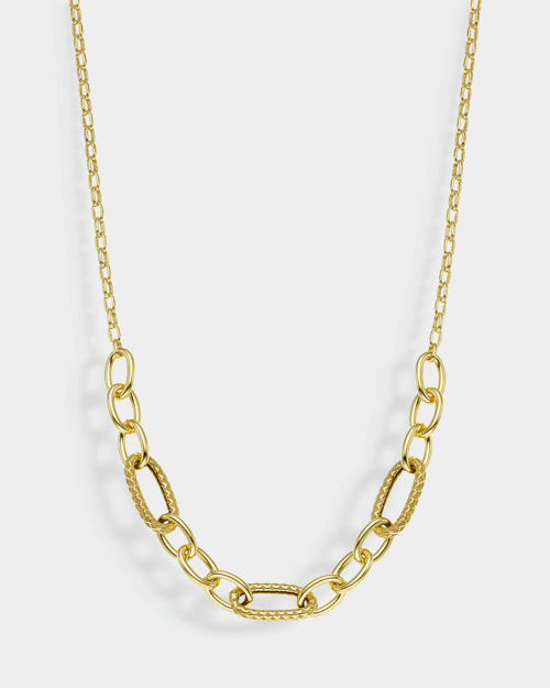 Bold link necklace in gold-plated Silver 925°