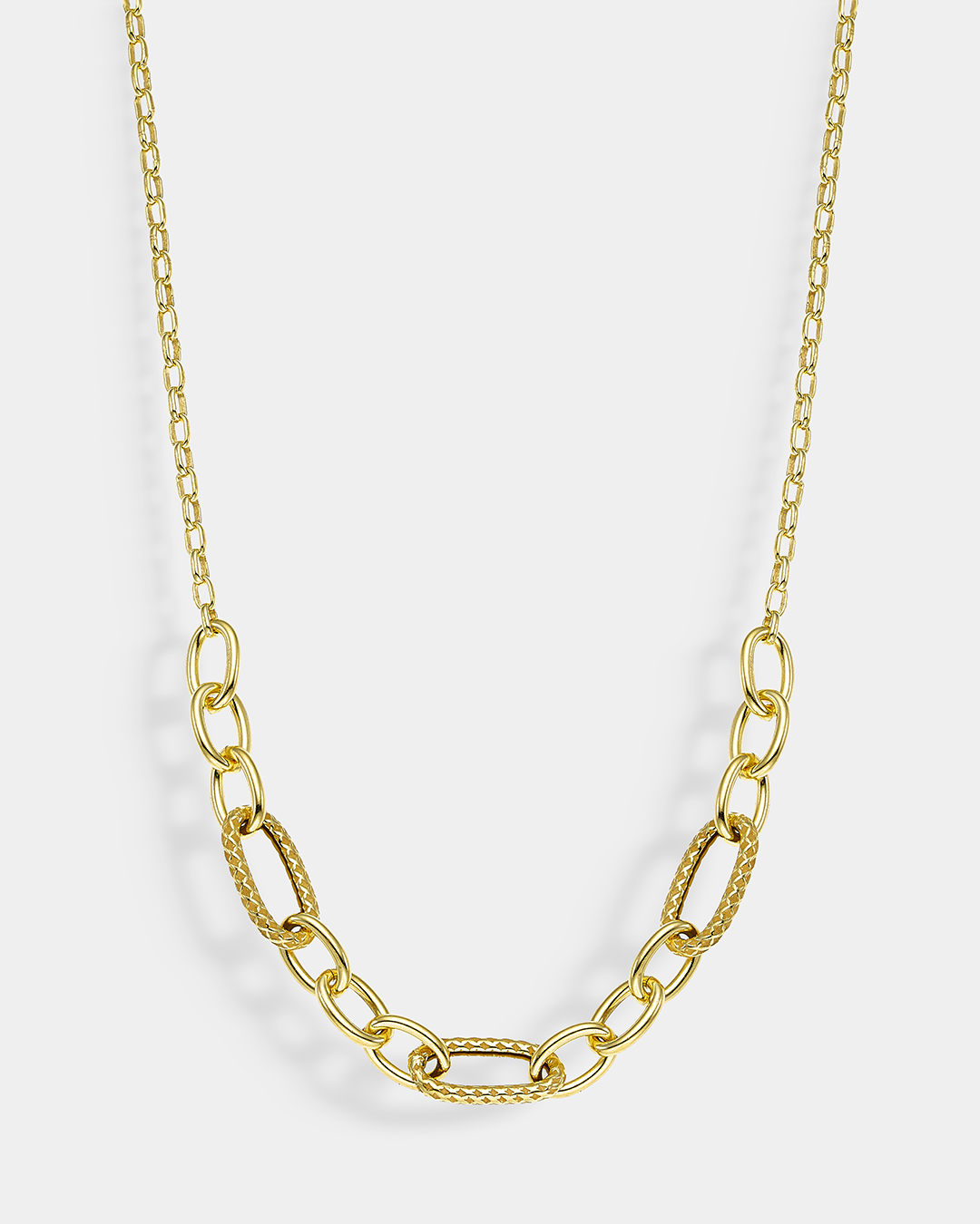 20172418401 Bold link necklace in gold-plated Silver 925°