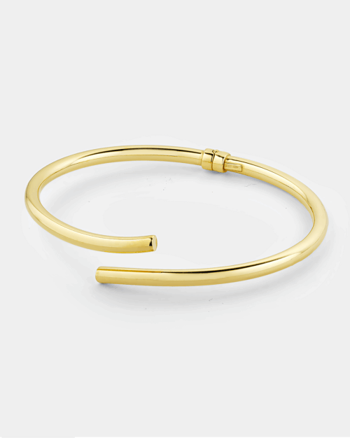 Sculpted cuff in gold-plated Silver 925°