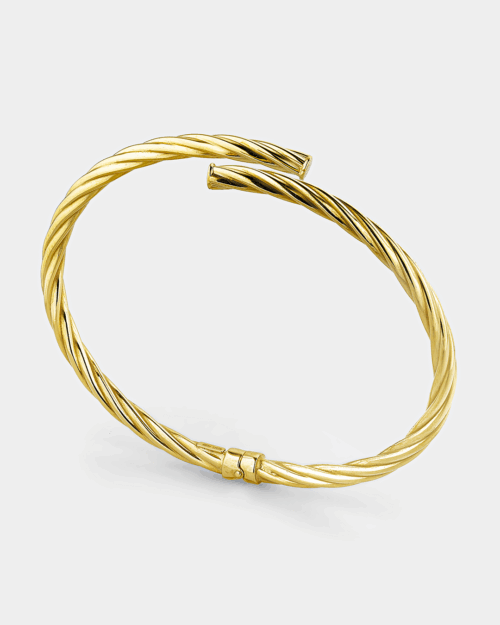 Twisted cuff in gold-plated Silver 925°