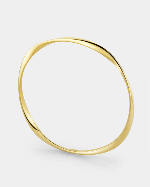 Wavy bangle in gold-plated Silver 925°