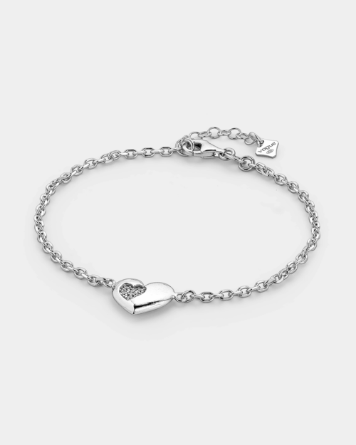 Cut-out heart bracelet in Silver 925°