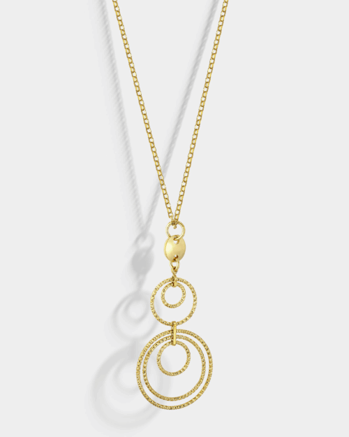 20178305401 Necklace with hoops in gold-plated Silver 925°