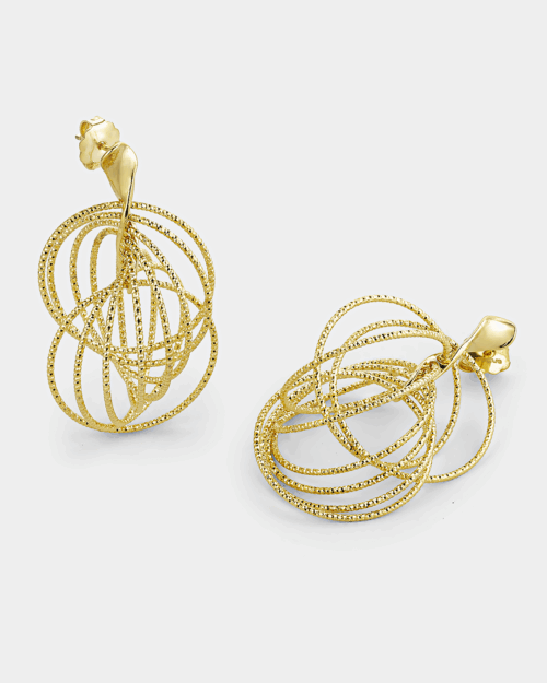 Earrings in gold-plated Silver 925° with delicate chains