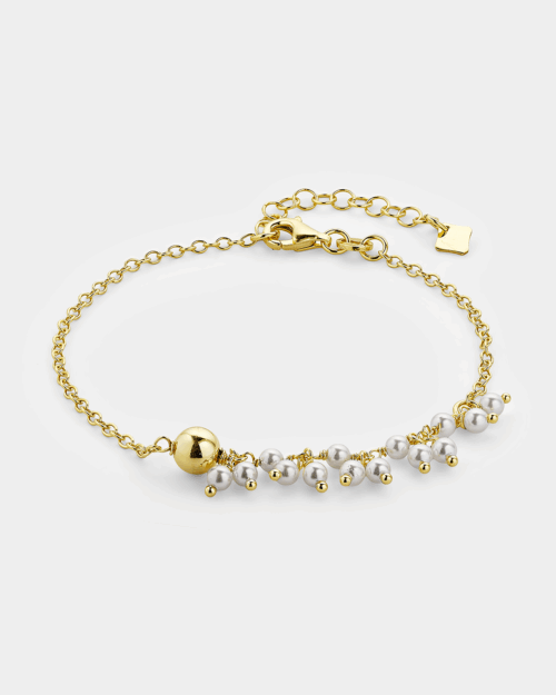 Elegant pearl bracelet in gold-plated Silver 925°