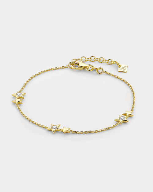 Star bracelet in gold-plated Silver 925°