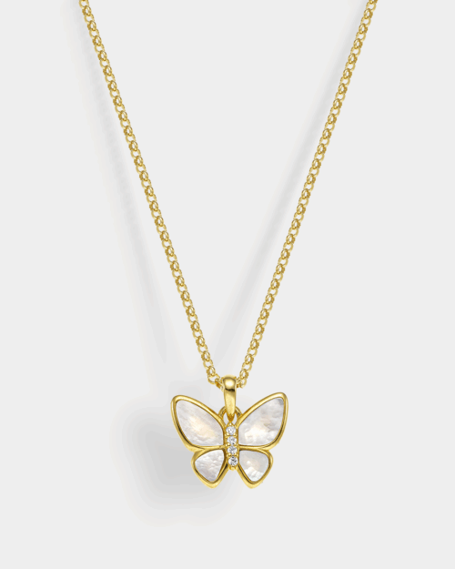Butterfly necklace in gold-plated Silver 925°