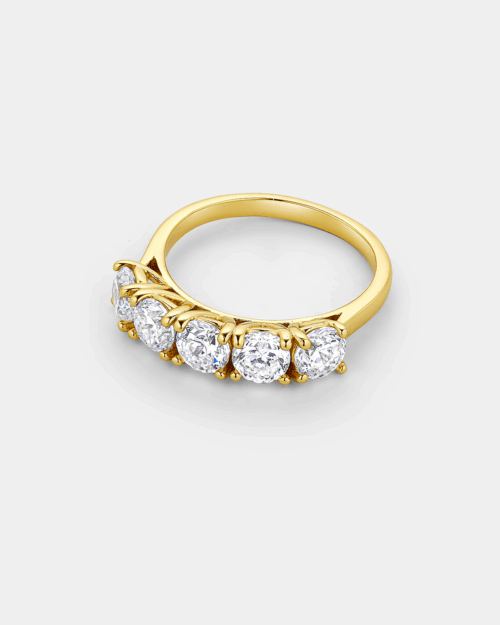 Five stones ring in gold-plated Silver 925°