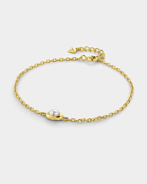 Pearl bracelet in gold plated Silver 925°