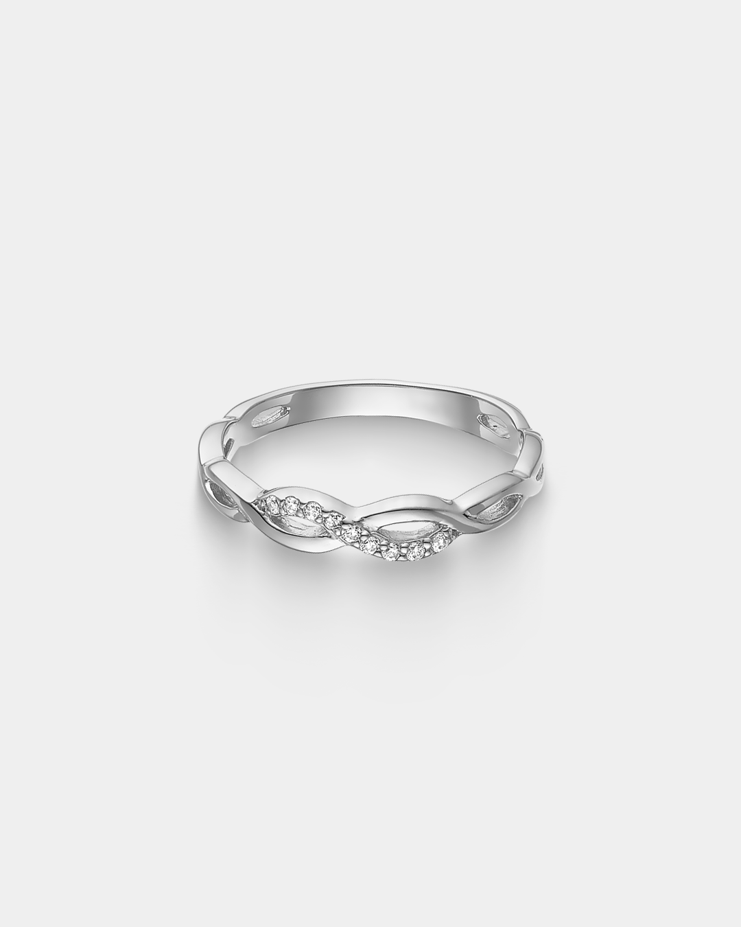 20172246113 Infinity pave ring in Silver 925°