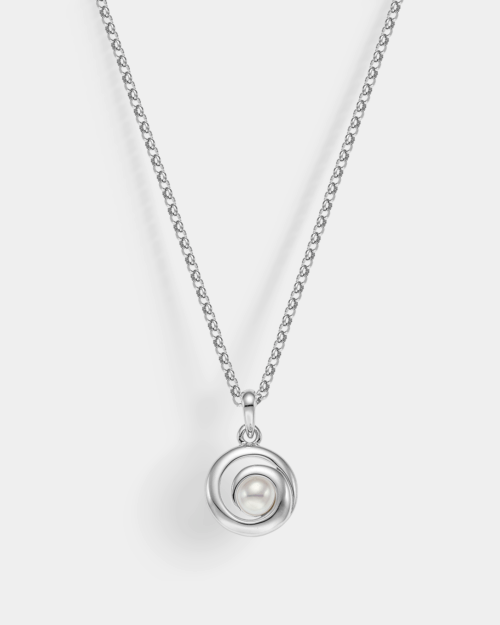 20172346543 Pearl spiral necklace in Silver 925°